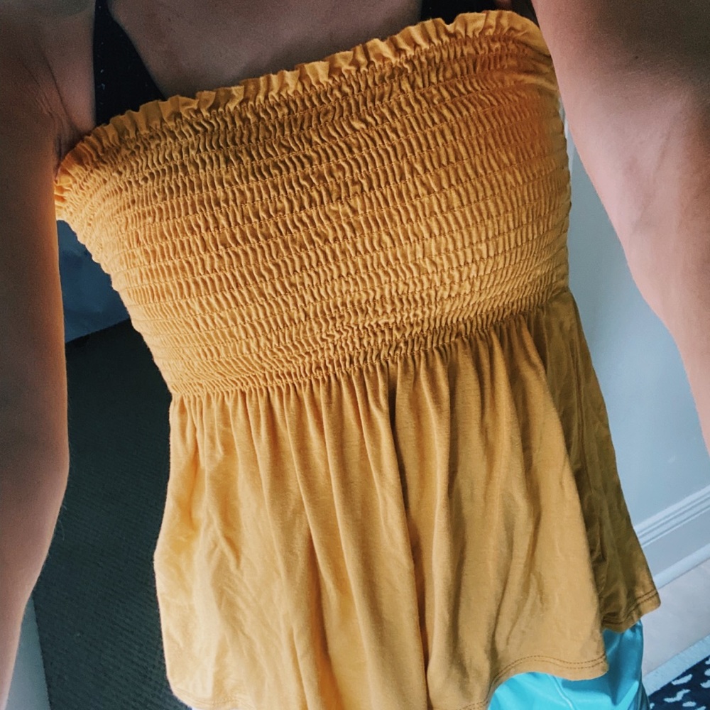 Yellow Bandeau Top
